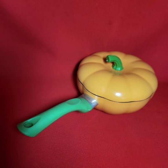 Nonstick Pumpkin Pan with Lid Aluminum Steel Saucepan Induction Cookware - Picture 8 of 10